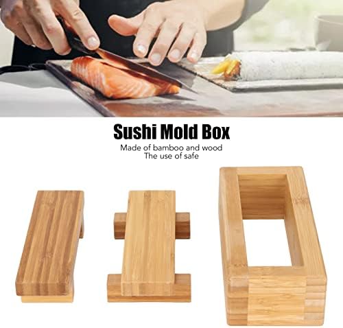 Fydun Wooden Sushi Pressdiy Ricebox portátil retangular sem odor para cozinhar