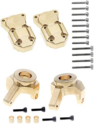 GTHELE FRONTE E TRASEIRA TRASEIRA TRASEIRA E ANDADOR DE BRASS DE BRASS PARA 1/24 AXIAL SCX24 AXI90081 AXI00001 AXI00002 AXI00005