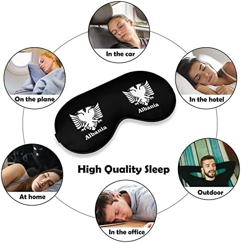 Máscara de olho macio da Albânia Eagle Máscara de sono eficaz conforto conforto com cinta elástica ajustável
