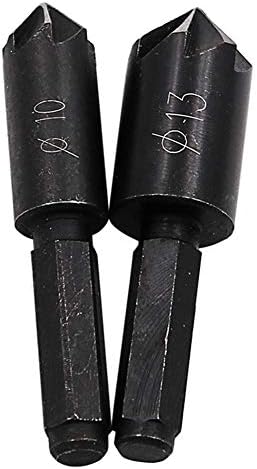 Pulabo Durável2pc 7 flauta HCS Controcante de broca de broca definida para chanfro de chanfro de perfuração Cuttador de chanfro de