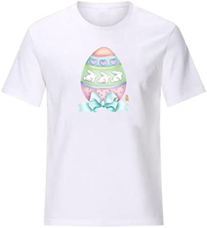 Camiseta de manga curta feminina verão tees gráficos de coelho