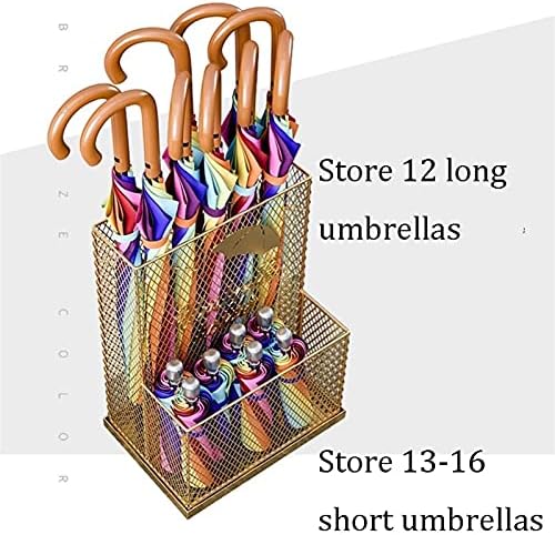 WXXGY Umbrella Stand Stand Bucket Hollowout Umbrella, piso de metal, pode armazenar 25-28 guarda-chuvas de longo e curto/b/35x24x46cm