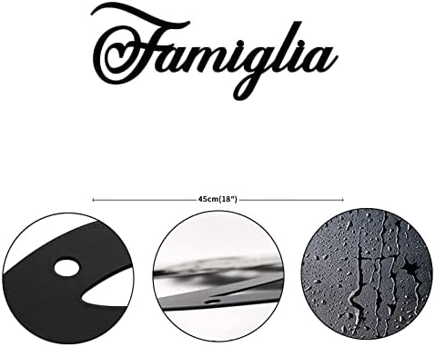 Alioyoit Metal Sign Famiglia Word Art Sign