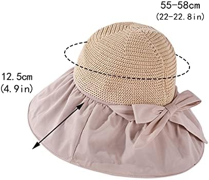 Mulheres largura Brim Sun Hat Hat Womens Verão ao ar livre Casual Casual Chapéus de cor sólida para meninas Big Brim