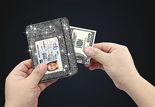 Hotcool Holdter carteira de bolso dianteiro Minimalista de couro com carteira de bloqueio RFID carteira para homens e mulheres