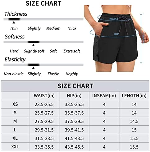 Afitne Women's 4 Shorts de caminhada rápida seca short de shorts ao ar livre de viagem shorts atléticos de golfe com bolsos resistentes