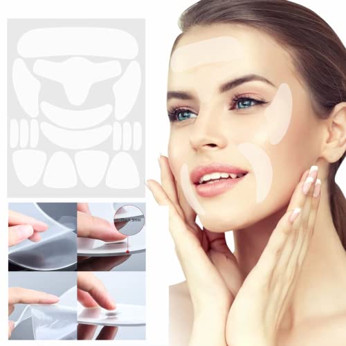 Gueiddi Silicone Face Patches para rugas reutilizáveis, laváveis ​​e reutilizáveis ​​e rugas da testa Reduza as