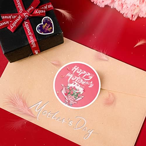 130pcs Mães Adesivos do Dia das Mães Happy Mothers Day Stickers Mãe Rótulos Adesivos Floral Envelope Seds Bulk para o Dia das Mães Cartões de Tag Caixas de Letter Copos Decoração, 2 polegadas