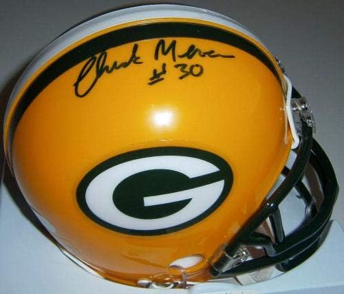 Packers Chuck Mercein assinou mini capacete com 30 JSA CoA Autograph Autograph Ice Bowl - Autographed NFL Mini Celmets