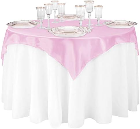 LinentableCloth de 72 polegadas de cetim de cetim rosa