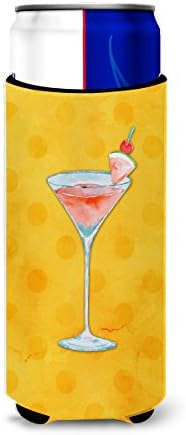 Tesouros de Caroline BB8217TBC Summer Martini Polkadot Garoto Alto Hugger, lata de manga mais fria Machine lavável bebida