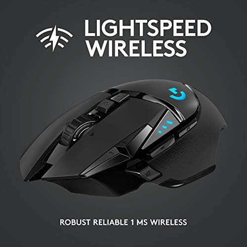 Logitech G815 RGB Mechanical Gaming Teclado e G502 Mouse de jogos sem fio LightSpeed ​​com sensor Hero 25K, PowerPlay compatível com