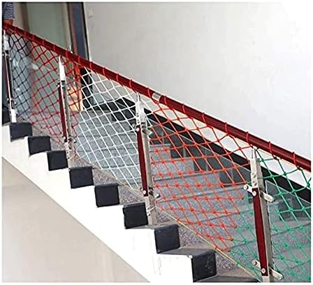 Happlignly trampolim líquido de corda decorativa Rede de rede de carga ao ar livre, rede de proteção contra escada da cerca, rede de
