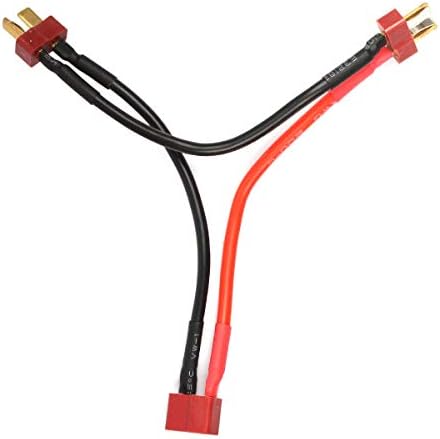 Hosim Deans Style T Plug Series Connector de bateria Cabo 14AWG Fio de silicone 1 fêmea a 2 macho para rc xt90 lipo bateria