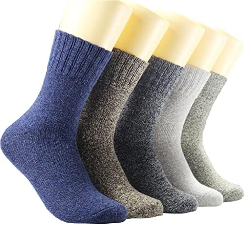 BBSJ 5 pares de meias de inverno masculino conjunto de pacote de cor sólida harajuku retro espesso de cashmere meia