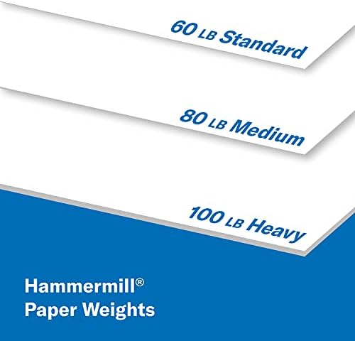 Cardstock de Hammermill, cópia colorida premium, 100 lb, pacote de 17 x 11-3 - 100 Bright, fabricado no cartão dos EUA, 133202C, branco