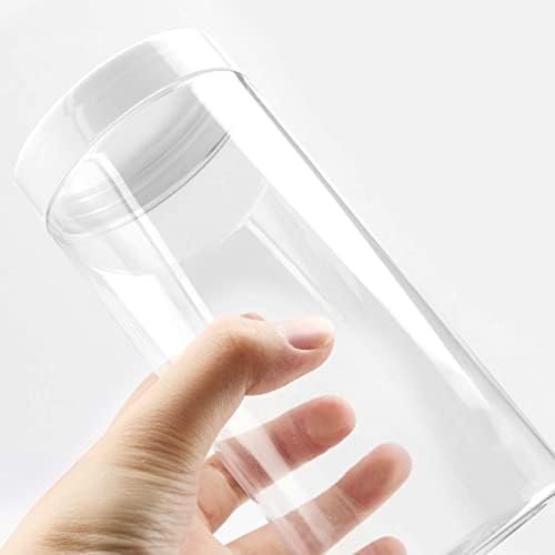 Taicheut 12 PCs 16,7 oz frascos de plástico vazios com tampas, frascos de pedreiro de plástico transparente com tampas,
