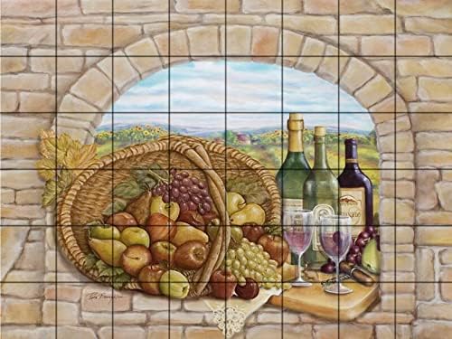Mural de telha - Toscano Wine III -RB - Por Rita Broughton