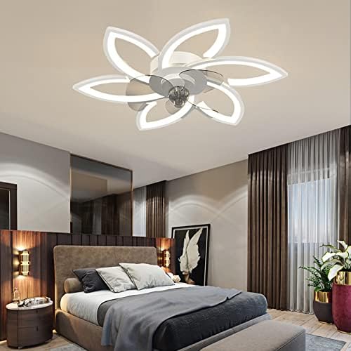 Fãs de Cutyz com luzes de teto reversível ventilador silencioso com controle remoto LED LED LUZES DIMMÁVEL DE TECTO COM