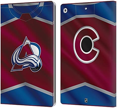 Projetos de capa principal licenciados oficialmente NHL Jersey Colorado Avalanche Leather Book Carteira Capa compatível