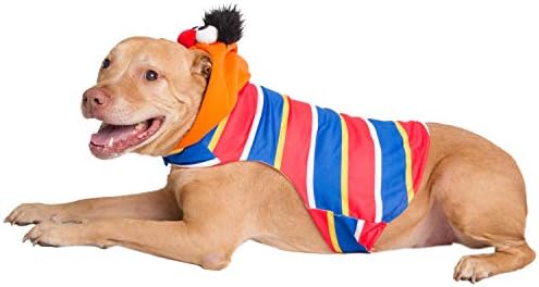 Pet Krewe Small Ernie Costume - Traje de Dog da Vila Sésamo Ernie - se encaixa em animais de estimação pequenos, médios, grandes e extras - perfeitos para Halloween, feriado de Natal, festas, sessões de fotos, presentes para amantes de cães
