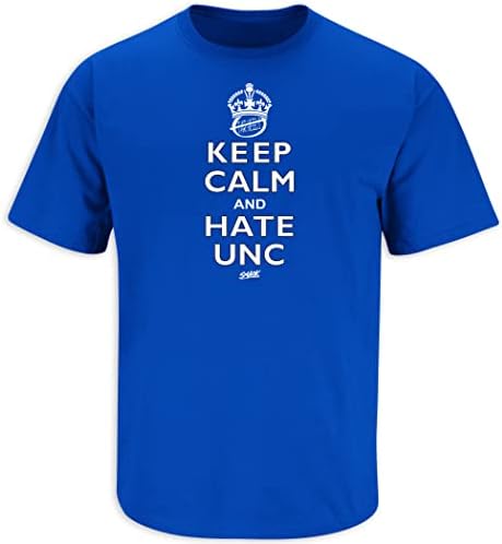 Mantenha a calma e odeie a camiseta UNC para os fãs do Duke College