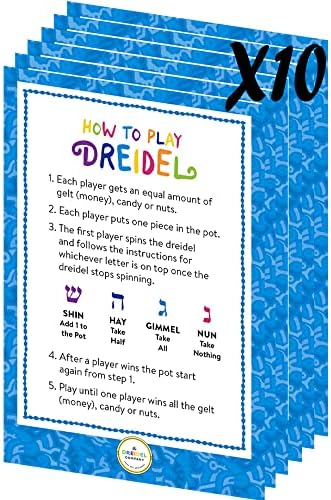 Dreidel de plástico azul e branco de Hanukkah