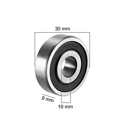 Wafjamf 6200 rs rolamentos de esferas 10 mm x 30 mm x rolamento de esferas de ranhura de profundidade de 9 mm de profundidade