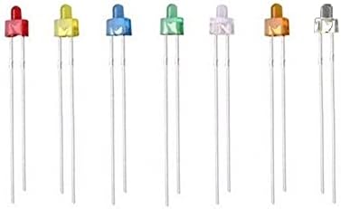 Xmgkmn 10pcs Multicolor 2mm LED redondo LED difusos/água clara vermelha amarela azul verde branco laranja rosa quente Diodos de lâmpada