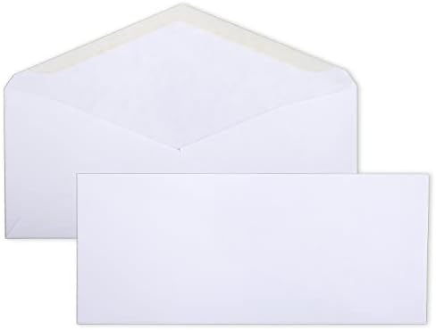 Mead 10 Envelopes, fechamento goma, papel 20-IB para todos os fins, 4-1/8 x 9-1/2, branco liso, 50/caixa