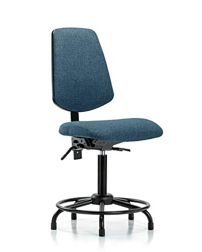 Labtech Seating LT42362 Cadeira de bancada média, tecido, base de tubo redondo médio - desliza, Borgonha