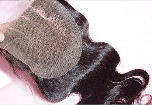 Hair Dajun 8a de 3 vias Fechamento de renda com 3 pacotes chineses Virgin Remy Human Human Body Wave Color Natural 14 fechamento+22