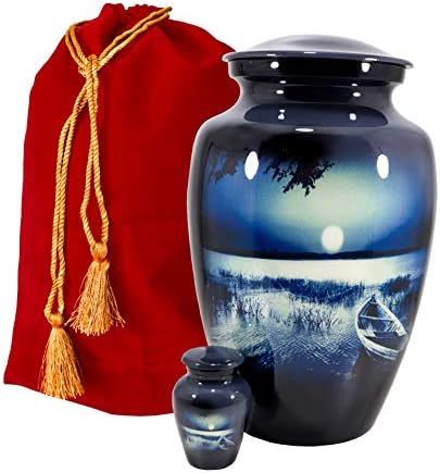 As Urnas Memoriais de ASCUNTO PARA CASHOS HUMANOS MEMINO AUNTRADOS | Urnas de cremação artesanais artesanais artesanais | Mini de lembrança de cortesia. Veludo de bolsas de transporte para lembrança e urna