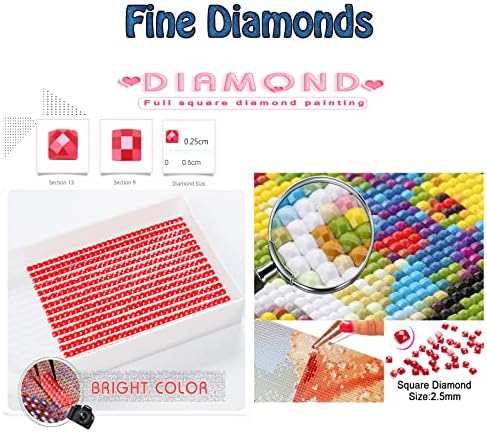 Kits de pintura de diamante para adultos, lavanda diamante arte infantil tinta 5d iniciante em números, drill full square diamante