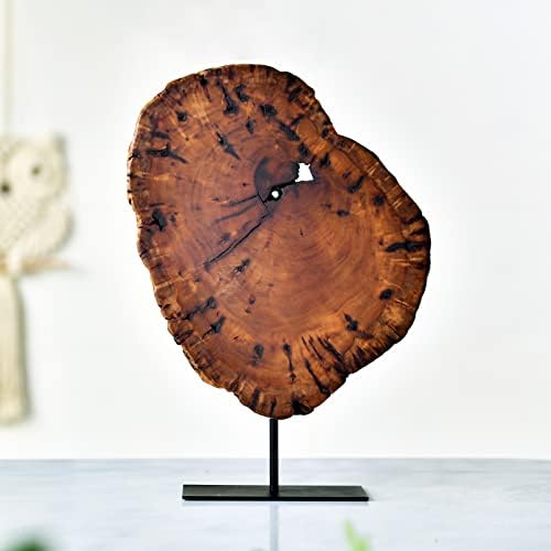 Escultura de árvore irregular de data de Welland, escultura de mesa de madeira Presente de decoração colecionável para decoração de