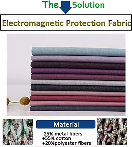 Tecido de fibra de metal, blindagem de sinal EMF, 5G anti-radiação, traje de tecido de bloco RF/EMI/EMF/LF para fazer cortinas de