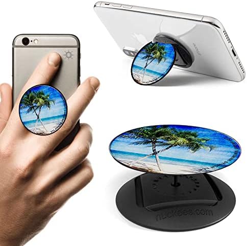 Palm Trees Linen Sky Phone Grip Cellphone Stand Se encaixa no iPhone Samsung Galaxy e mais