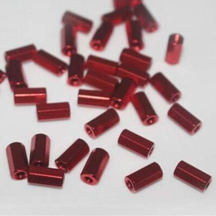 Parafuso 10pcs/lote m36/8/10/21/15-60 espaçadores de alumínio vermelho Spacer em forma de alumínio em forma de alumínio para multopter