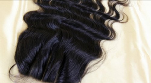 3 Way Parte 4 * 4 Fechamento superior de renda 20 Virgem indiana Remy Hair Body Wave Color natural pode ser tingido