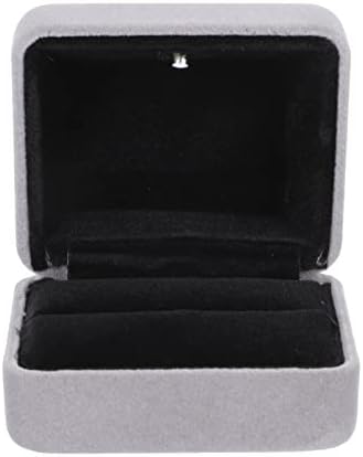 Caixa de anel da caixa de brechas de cabilock com jóias com jóias de luz LED Caixa de presente iluminação da caixa de anel de anel