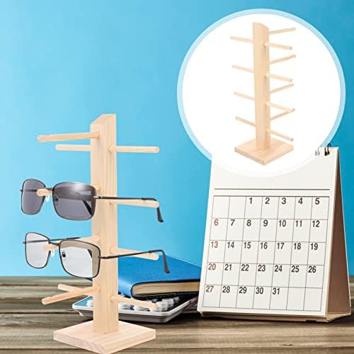 Suporte para os óculos de cabilock holder multi -varejo de madeira para desktop x de madeira racks de camada de camada de casa riser riser riser escuro display lendo óculos de sol Óculos de rack lojas lojas para prateleira