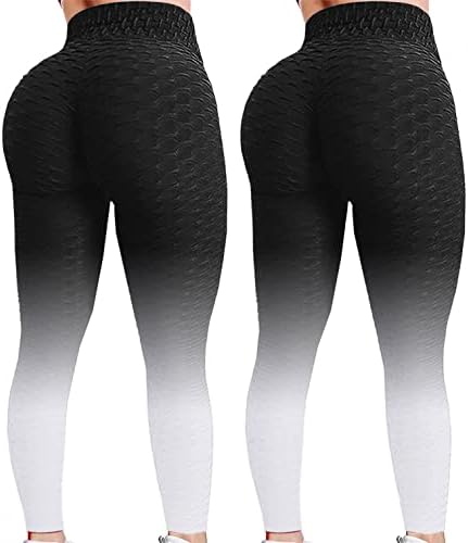 Calças de ioga NYYBW para mulheres 2 peças de cintura alta ioga calças atléticas perneiras de compressão calças de ginástica executando