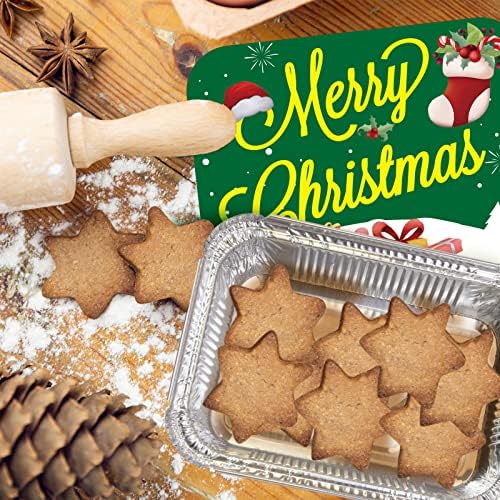 WorldBazaar Christmas Aluminum Food Recipiais com tampas restos de Natal com tampas 36 PCS Disponível Santa Goodie Sacks