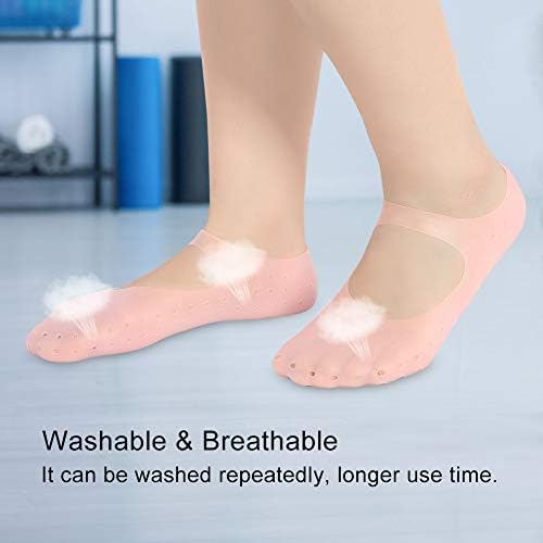 1 par de meias hidratantes de gel de silicone anti -deslize Protetor de cuidados com os pés, evita fascite plantar e metatarsalgia,