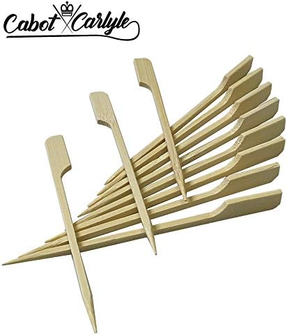 Picks de coquetel de bambu [pacote de 200] palitos de dente de bambu de madeira de 4,7 polegadas para o aperitivo coquetel de