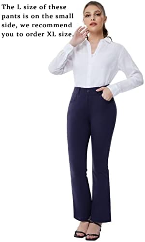 Calça de vestido kojooin feminino golfe yoga calça as calças de cintura alta/cintura média para negócios casuais