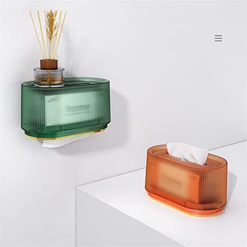 Lyslldh Orange Housed Tissue Box Transparent Desktop Box Box Pumping Paper Storage Box Room Sala de jantar Decoração