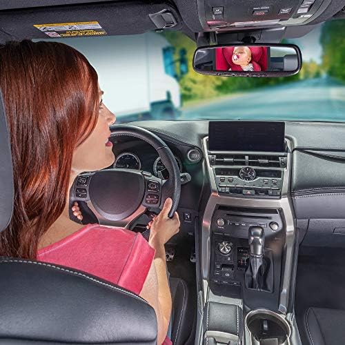 Protetor de assento do carro Lusso Gear + espelho de banco traseiro para carro, à prova d'água, protege o tecido ou assentos de couro, tecido oxford premium, ânsos de viagem