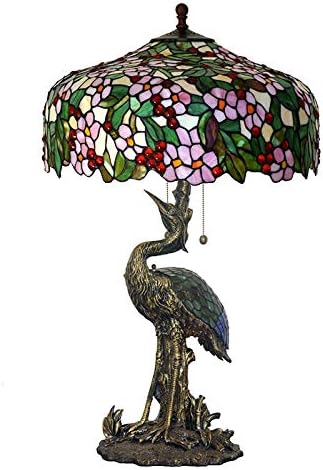 Tiffany Antique Table Lamp 20 European Countryside Flower Sala de estar de mesa grande lâmpada de arte Tiffany Art Store