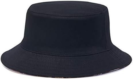 Quantaigou Bucket Hat for Men Mulheres, Chapéus de sol impresso reversíveis compacíveis, Capacos de praia para viagens de viagens